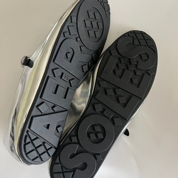 Aerosoles 'Perry' Women's 7.5 Silver Mirror Mary Jane Ballet Flat Excellent - Picture 7 of 9